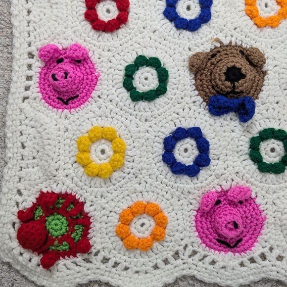 Handmade Crocheted Animal Afghan 50″×60″ • Leisure Arts Pattern #3362 - Picture 4 of 8